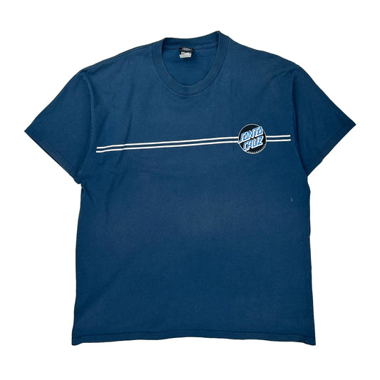 Santa Cruz Graphic T-Shirt - XL Blue Cotton