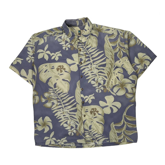 Kahala Floral Hawaiian Shirt - XL Beige Cotton