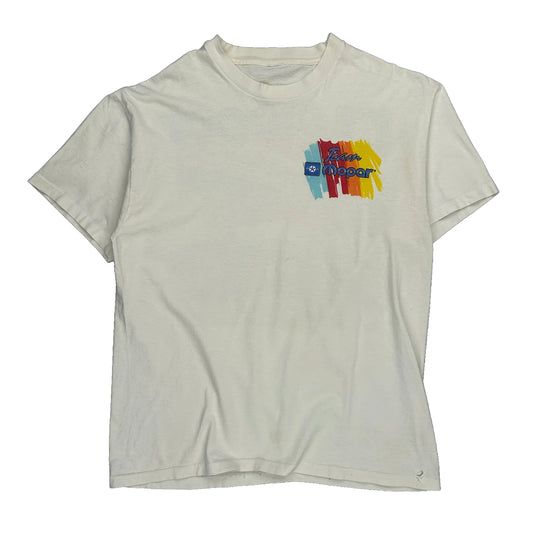 Joey Saldana Chrysler Single Stitch T-Shirt - Medium White Cotton