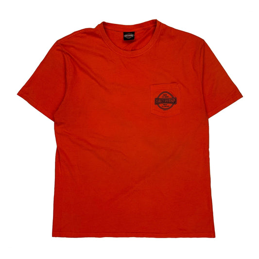 Harley Davidson Graphic T-Shirt - 3XL Red Cotton