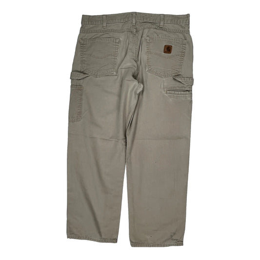 Carhartt Carpenter Trousers - 36W 30L Khaki Cotton