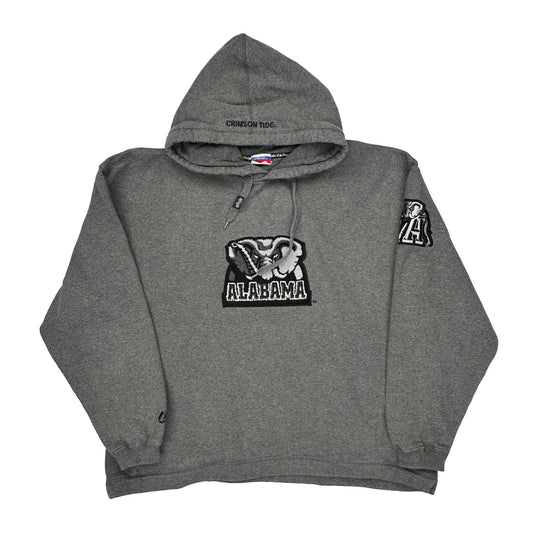 Crimson Tide Majestic Hoodie - 2XL Gray Cotton
