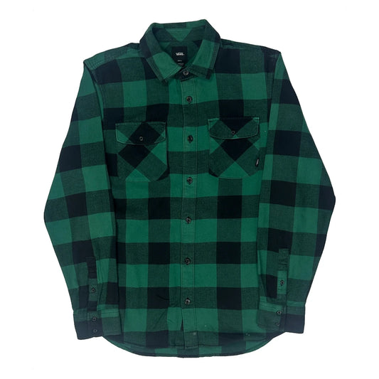 Vans Checked Flannel Shirt - Small Black Cotton