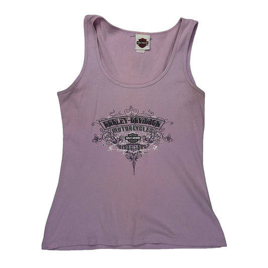 Eastern Shore Harley Davidson Graphic Vest - Large Purple Cotton
