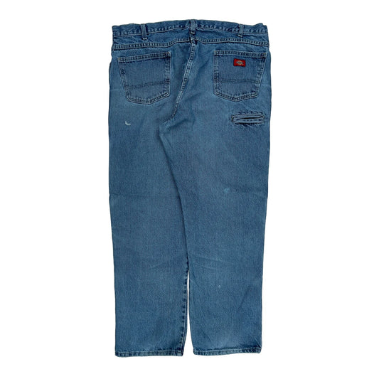 Dickies Double Knee Jeans - 38W 32L Blue Denim