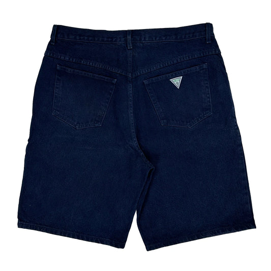 Made In USA Guess Denim Shorts - 32W 9L Dark Wash Cotton