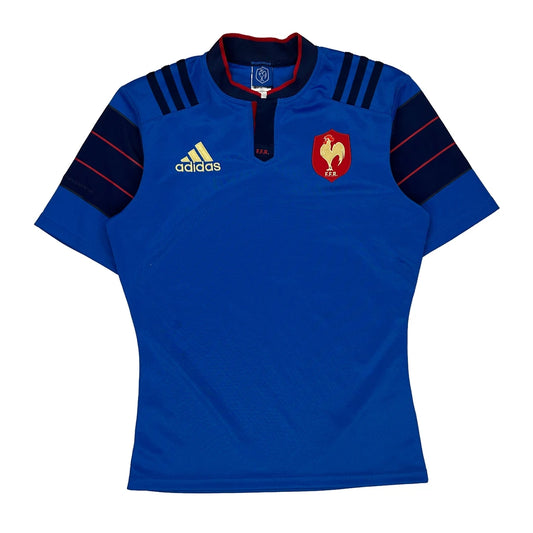 France National Rugby Team Adidas Jersey - Medium Blue Polyester