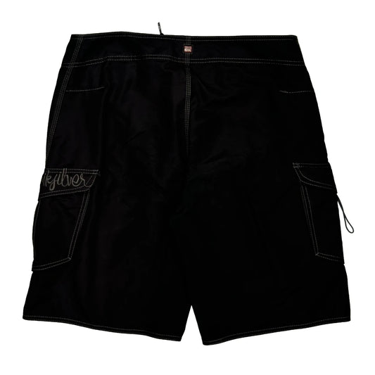 Vintage Quiksilver Cargo Shorts - 36W 11L Black Polyester