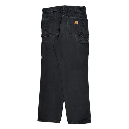 Carhartt Carpenter Trousers - 34W 32L Black Cotton