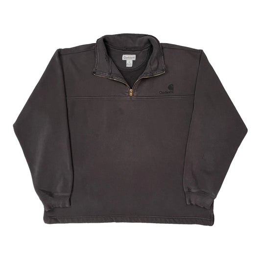 Carhartt 1/4 Zip - XL Grey Cotton Blend