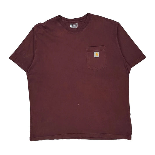 Carhartt T-Shirt - XL Burgundy Cotton