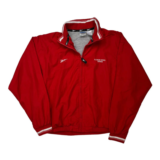 Illinois State Tennis Reebok College Track Jacket - Medium Red Polyester