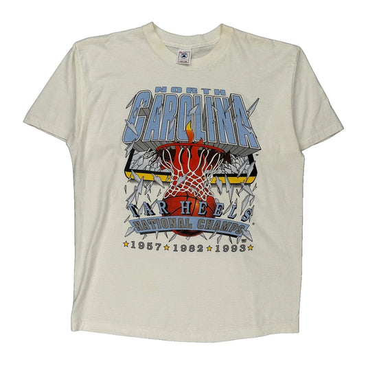 North Carolina Tar Heels Delta Single Stitch T-Shirt - 2XL Cream Cotton