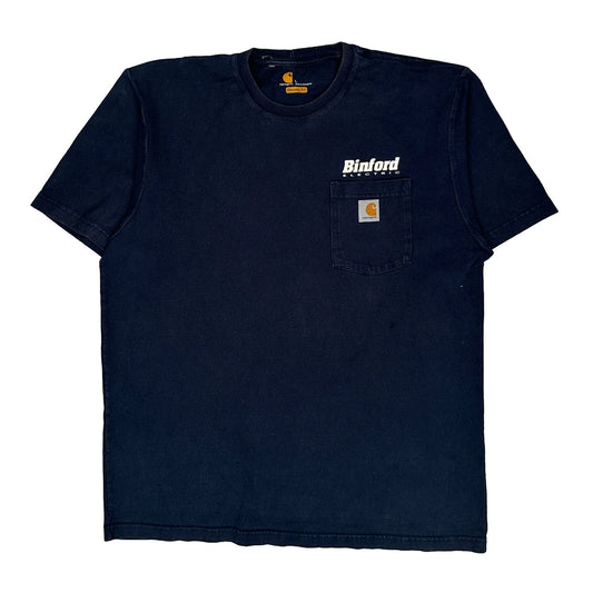 Carhartt T-Shirt - Large Navy Cotton