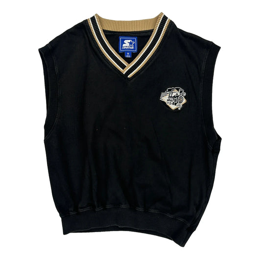 Starter Sweater Vest - Medium Black Cotton