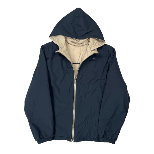 Nike Reversible Windbreaker - Large Navy Polyester