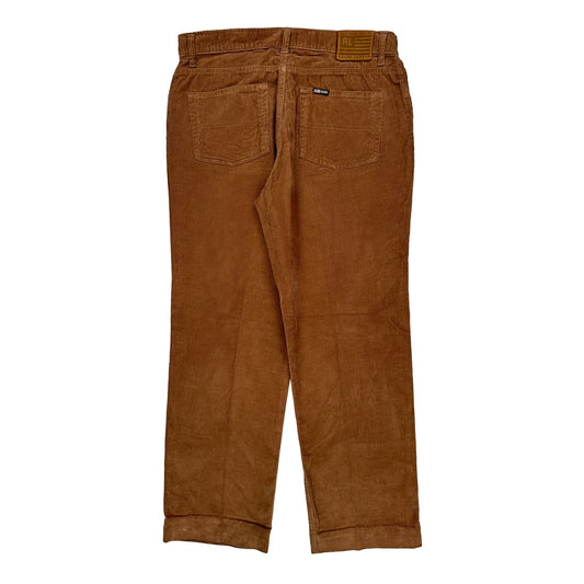 Ralph Lauren Cord Trousers - 34″ Waist Brown Corduroy