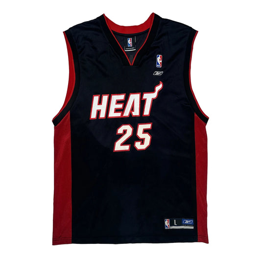 Miami Heat Reebok Simien Nba Jersey - Large Black Nylon