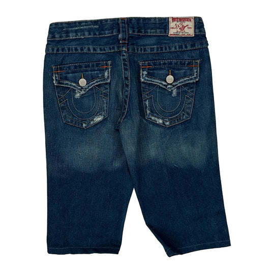 True Religion Denim Shorts - 32W US 6 Blue Denim