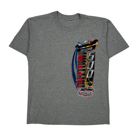 Daytona 500 Nascar Graphic T-Shirt - Small Grey Cotton