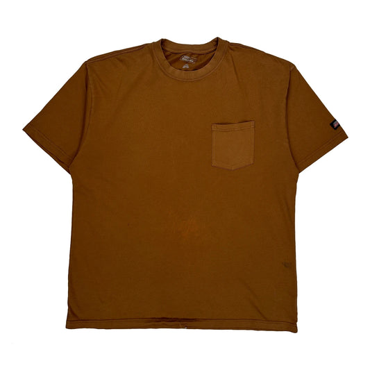 Vintage Dickies T-Shirt - 2XL Brown Cotton