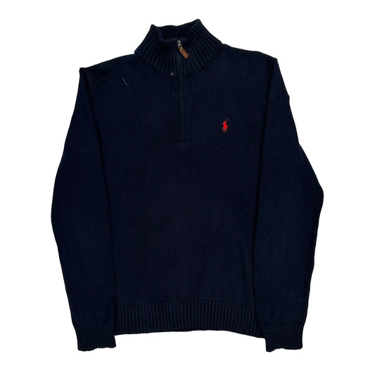 Polo By Ralph Lauren 1/4 Zip - Small Navy Cotton
