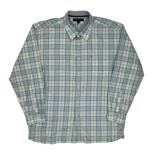 Tommy Hilfiger Checked Shirt - XL Blue Cotton