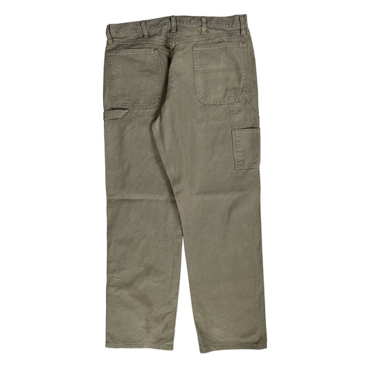 Vintage Wrangler Carpenter Trousers - 35W 33L Khaki Cotton
