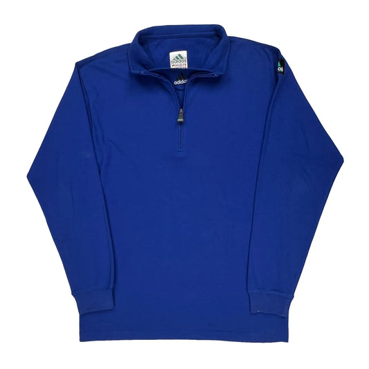Adidas Equipment 1/4 Zip - XL Blue Cotton