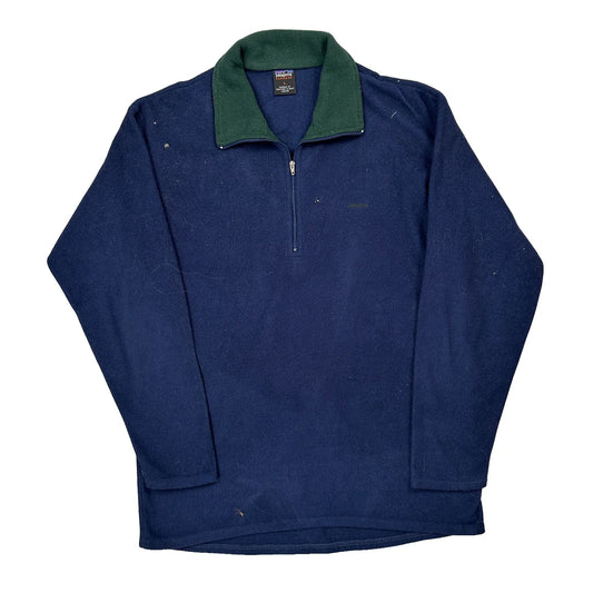 Patagonia Collared Fleece - Large Blue Polyester