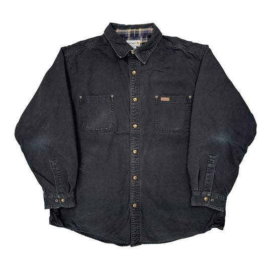 Lined Carhartt Checked Shirt - 2XL Black Cotton