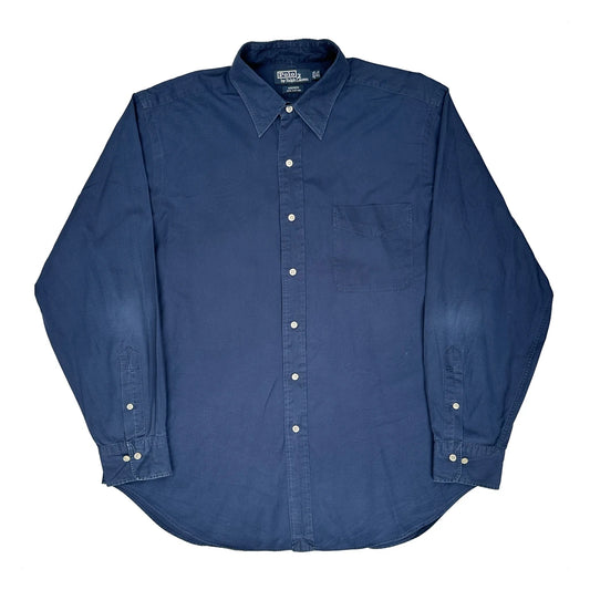 Andrew Polo By Ralph Lauren Shirt - Large Blue Cotton