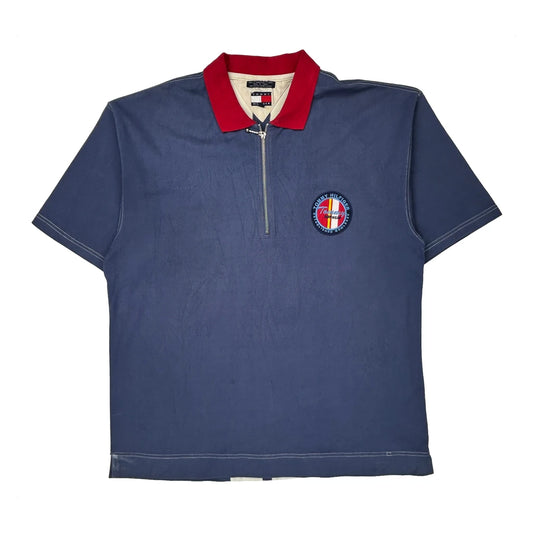Surf Boards Tommy Hilfiger Striped Polo Shirt - XL Blue Cotton