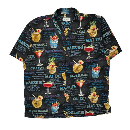 Cocktail Recipes Bill Blass Hawaiian Shirt - 2XL Multicoloured Cotton