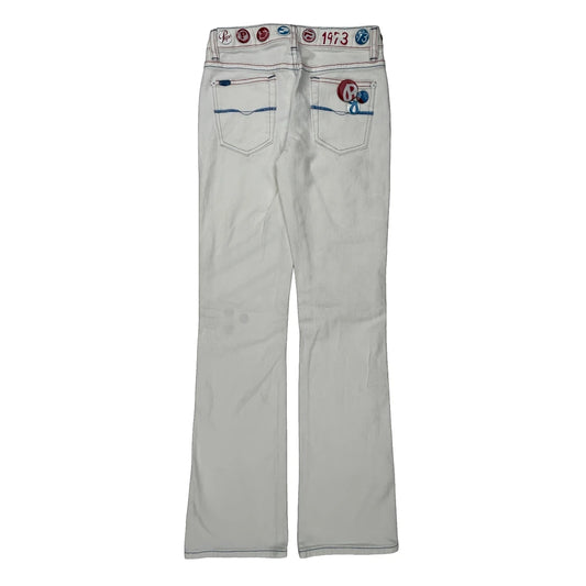 Union Jack Flag Design Pepe Jeans Graphic Jeans - 23W UK 4 Black Cotton