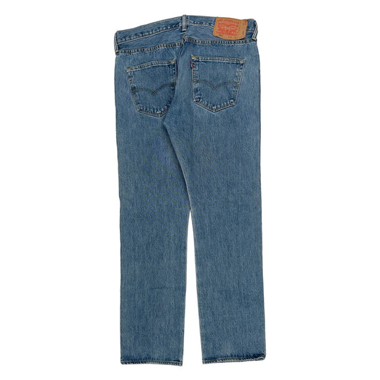 501 Levis Jeans - 36W 32L Blue Cotton