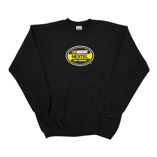 Nextel Cup Series Nascar Graphic Sweatshirt - Large Black Cotton Blend