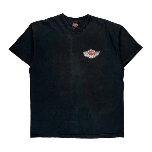 100Th Anniversary Open Road Tour Harley Davidson Graphic T-Shirt - XL Black Cotton