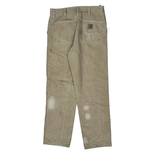 Carhartt Carpenter Trousers - 32W 33L Beige Cotton