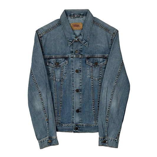 Vintage Girls Levis Denim Jacket - Large Blue Denim
