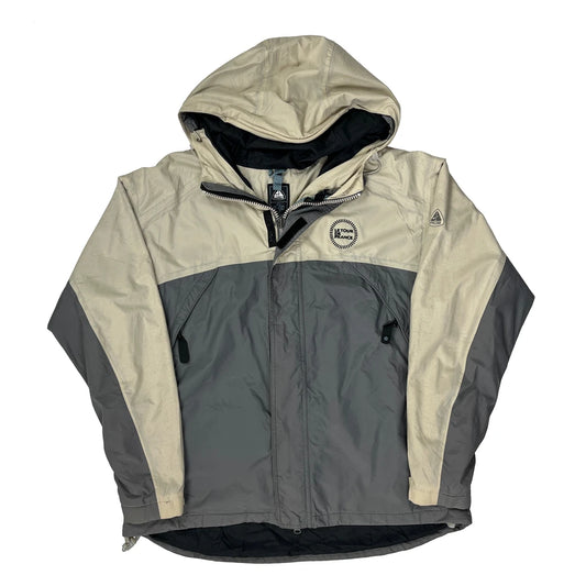 Vintage Nike Acg Waterproof Jacket - Large Grey Nylon