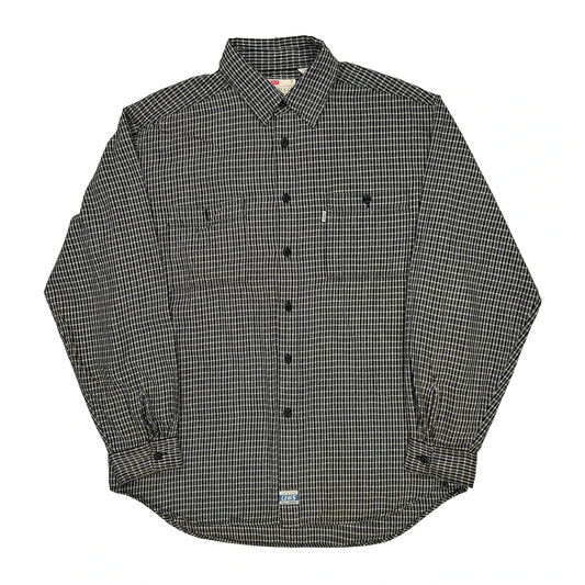 Levis Checked Shirt - Large Black & White Cotton