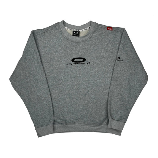 Software Oakley Spellout Graphic Sweatshirt - Large Grey Cotton