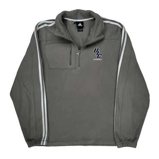 Baseball Adidas Fleece Vest - No Size Gray Polyester