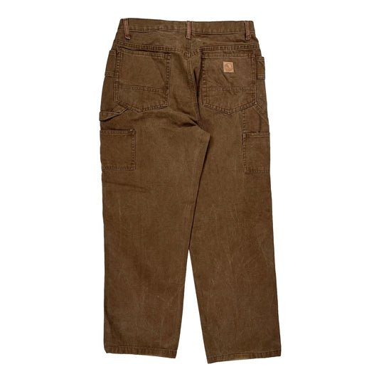 Berne Carpenter Trousers - 32W 30L Brown Cotton