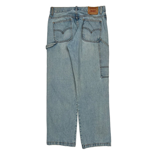 Levis 577 Carpenter Jeans - 30W 31L Light Wash Cotton