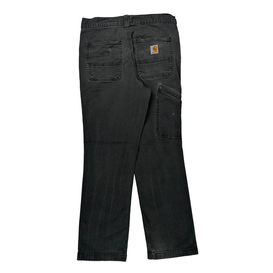 Carhartt Double Knee Carpenter Trousers - 34W 31L Black Cotton