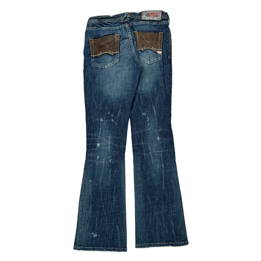 Parasuco Denim Boot Cut Jeans - 30W UK 8 Blue Denim