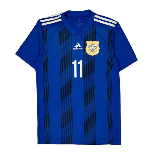 Vintage Soccer Club Adidas Football Shirt - Small Blue Polyester