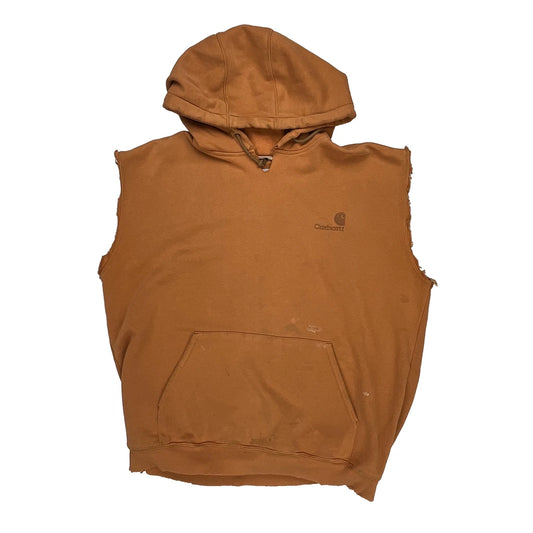 Carhartt Hoodie - Large Brown Cotton Blend
